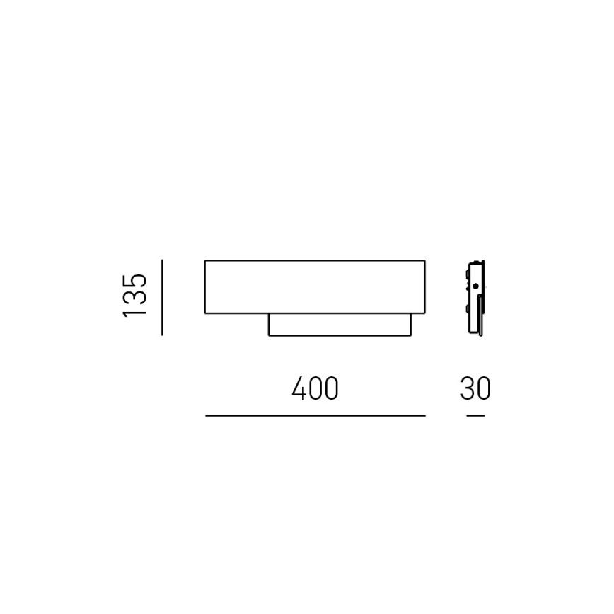 Gea Luce DOHA A P A - LED sieninis šviestuvas DOHA LED/15W/230V 40 cm blizgus chromas