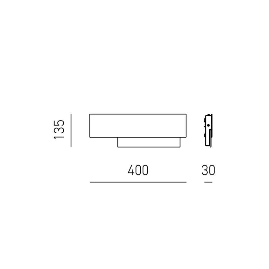Gea Luce DOHA A P B - LED sieninis šviestuvas DOHA LED/15W/230V 40 cm balta