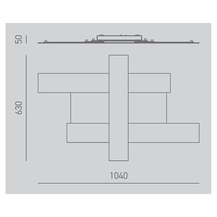 Gea Luce DOHA P G N - LED lubinis šviestuvas DOHA LED/50W/230V 104 cm juoda
