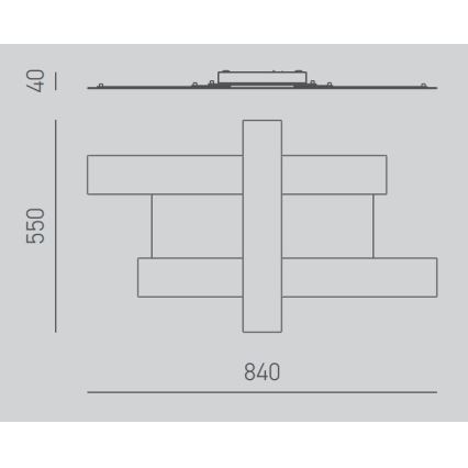 Gea Luce DOHA P M B - LED lubinis šviestuvas DOHA LED/40W/230V 84 cm balta