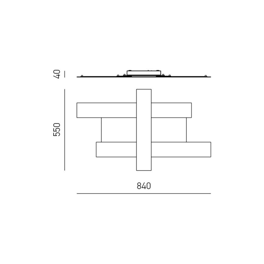 Gea Luce DOHA P M B - LED lubinis šviestuvas DOHA LED/40W/230V 84 cm balta