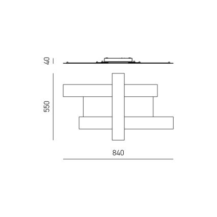 Gea Luce DOHA P M N - LED lubinis šviestuvas DOHA LED/40W/230V 84 cm juoda