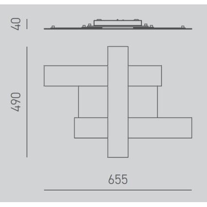 Gea Luce DOHA P P T - LED lubinis šviestuvas DOHA LED/30W/230V 65,5 cm smėlio spalva