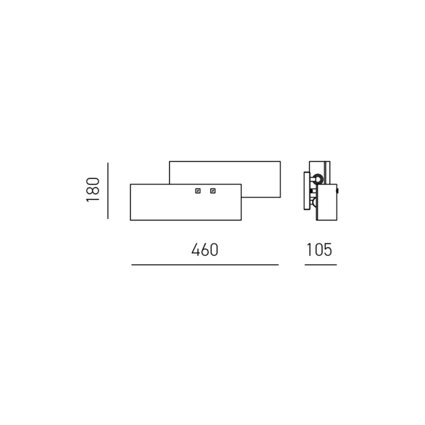Gea Luce LARA A P arg - Sieninis šviestuvas LARA 2xE14/42W/230V sidabras