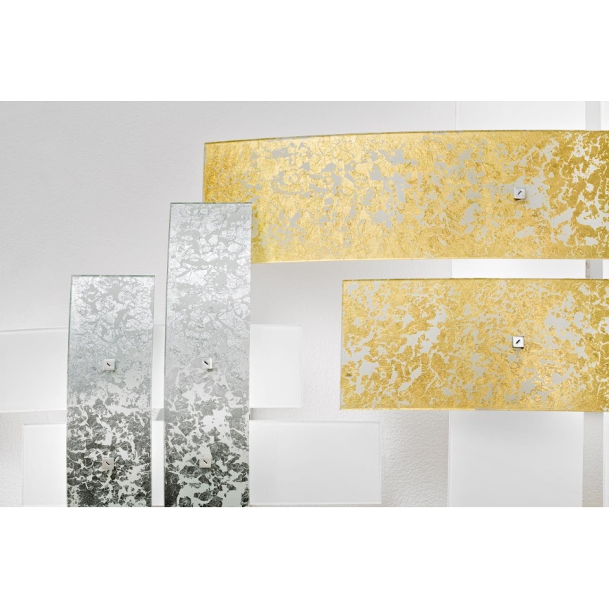 Gea Luce LARA P G arg - Lubinis šviestuvas LARA 4xE27/52W/230V 91 cm sidabras