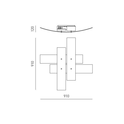 Gea Luce LARA P G arg - Lubinis šviestuvas LARA 4xE27/52W/230V 91 cm sidabras