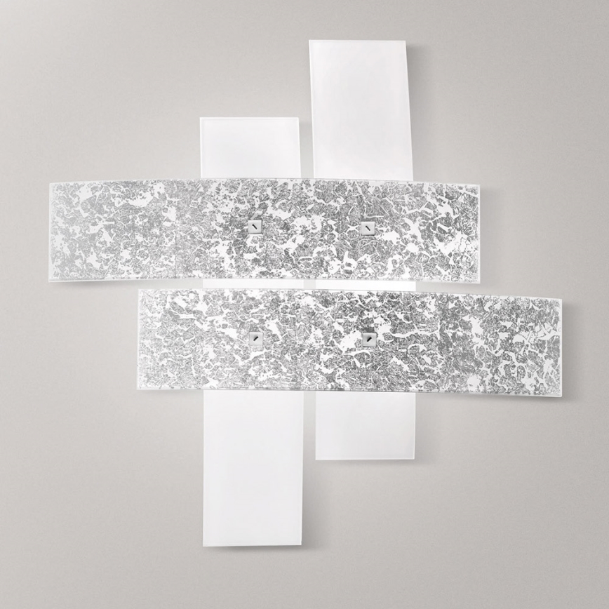 Gea Luce LARA P M arg - Lubinis šviestuvas LARA 2xE27/70W/230V 70 cm sidabras
