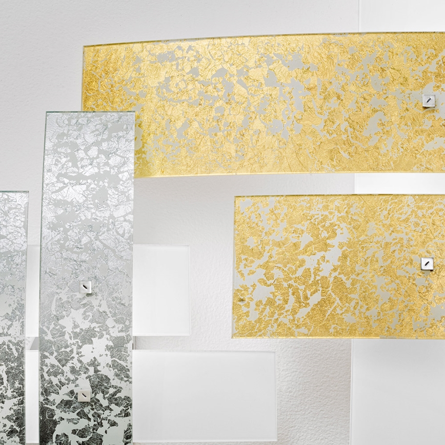 Gea Luce LARA P M arg - Lubinis šviestuvas LARA 2xE27/70W/230V 70 cm sidabras