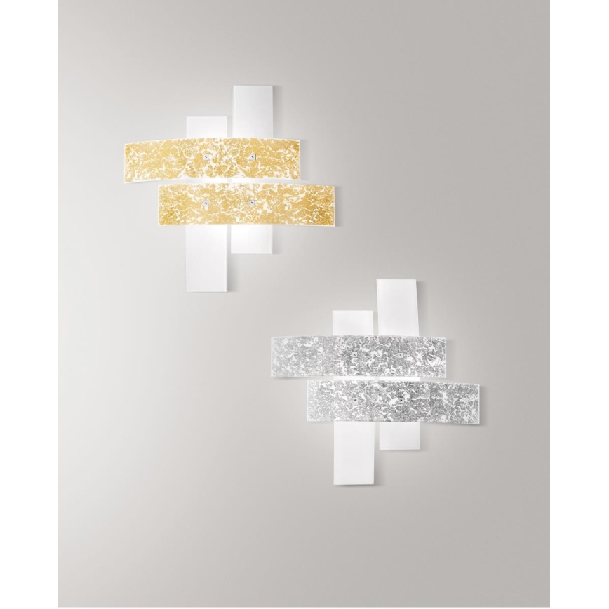 Gea Luce LARA P M arg - Lubinis šviestuvas LARA 2xE27/70W/230V 70 cm sidabras