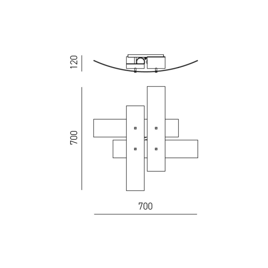 Gea Luce LARA P M arg - Lubinis šviestuvas LARA 2xE27/70W/230V 70 cm sidabras