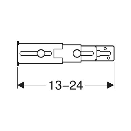 Geberit 111.064.00.1 - Duofix kojų tvirtinimo komplektas galinei sienai, 2 vnt.