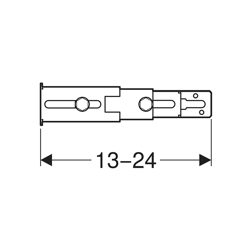 Geberit 111.064.00.1 - Duofix kojų tvirtinimo komplektas galinei sienai, 2 vnt.
