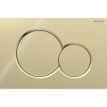 Geberit 115.770.DT.5 - Žalvarinis nuleidimo mygtukas Sigma01 Round 24,6x16,4 cm