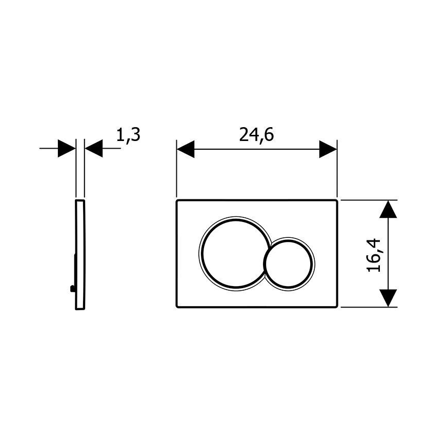 Geberit 115.770.DT.5 - Žalvarinis nuleidimo mygtukas Sigma01 Round 24,6x16,4 cm