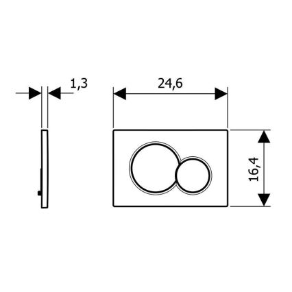 Geberit 115.770.KA.5 - Nuleidimo mygtukas Sigma01 Round 24,6x16,4 cm blizgus chromas/matinis chromas