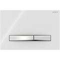 Geberit 115.788.11.2 - Sigma50 nuleidimo mygtukas 24,6x16,4 cm balta/matinis chromas