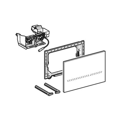 Geberit 116.090.SG.6 - Bekontaktis nuleidimo mygtukas Sigma80 24,7x16,4 cm IP45 juodas