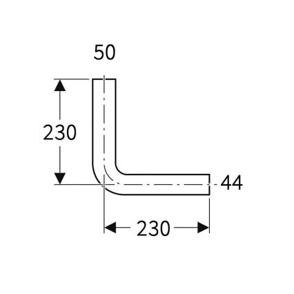 Geberit 118.003.11.1 - Nuleidimo alkūnė 90° alpinė balta
