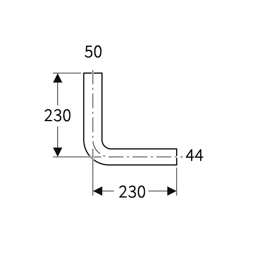 Geberit 118.003.11.1 - Nuleidimo alkūnė 90° alpinė balta