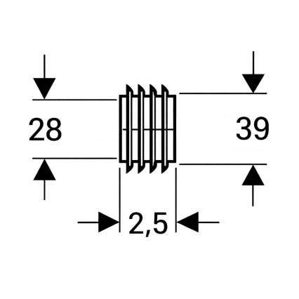 Geberit 119.669.00.1 - Manžetė prijungimui prie nuleidimo vamzdžio, skersmuo 28 mm, juoda