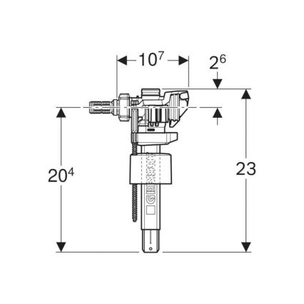 Geberit 243.886.00.5 - užpildymo vožtuvas potinkiniams nuleidimo bakams Tipas 383