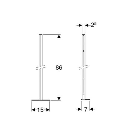Geberit 457.872.26.1 - Kombifix atramų rinkinys su pamatine plokšte, 2 vnt.