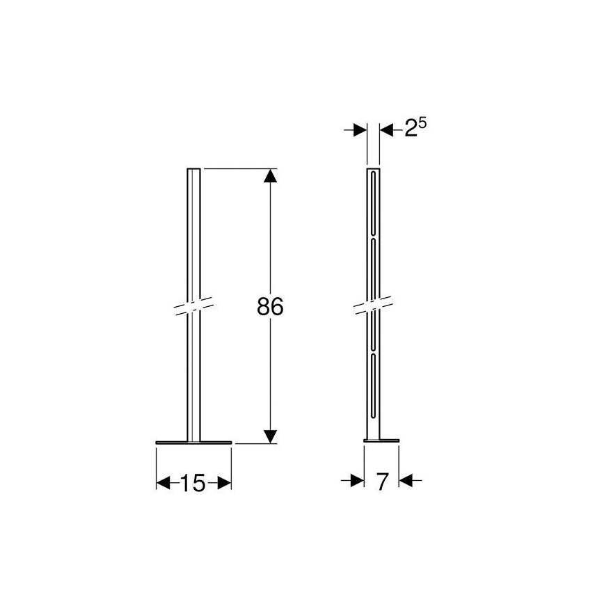Geberit 457.872.26.1 - Kombifix atramų rinkinys su pamatine plokšte, 2 vnt.