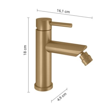Gedy – bidė maišytuvas COMO, 18 cm, auksinis