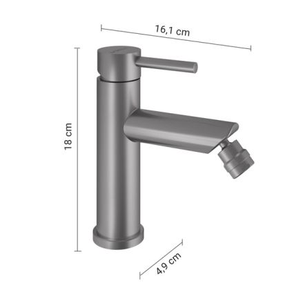 Gedy - Bidė maišytuvas COMO 18 cm matinis chromas