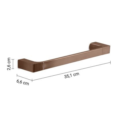 Gedy - bronzinė sieninė rankšluosčių kabykla PIRENEI, 35 cm