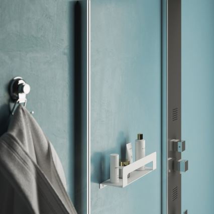 Gedy - Lentynėlė su rankšluosčių laikikliu CLEO 30 cm matinė balta