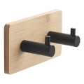 Gedy - Lipnus sieninė rankšluosčių kabykla HIMALAYA juoda/bambukas