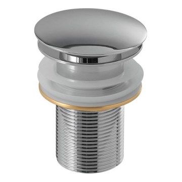 Gedy - praustuvo išleidimo vožtuvas CLICK-CLACK, skersmuo 6,6 cm, blizgus chromas
