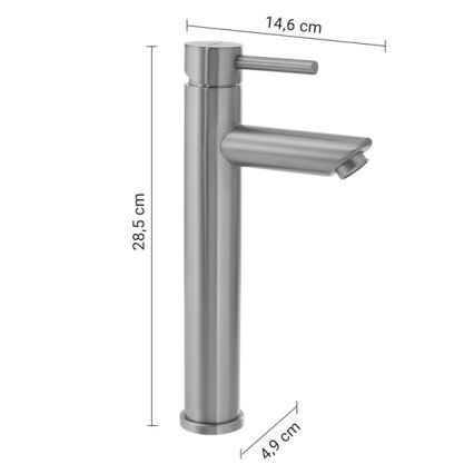 Gedy - Praustuvo maišytuvas ALTO 28,5 cm matinio chromo