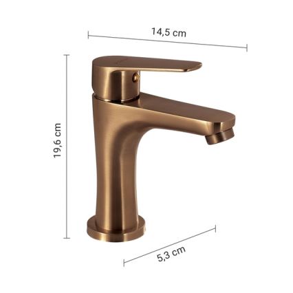 Gedy - praustuvo maišytuvas COMO 19,6 cm bronzinis