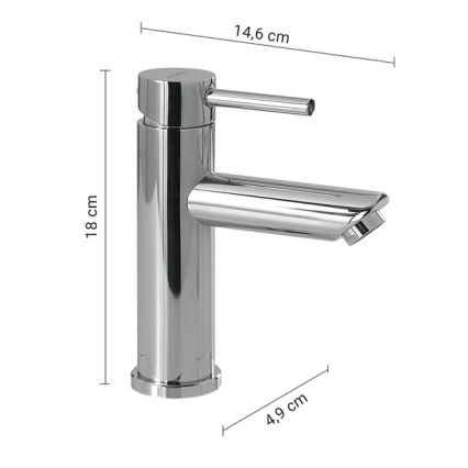 Gedy - praustuvo maišytuvas GARDA 18 cm, blizgus chromas