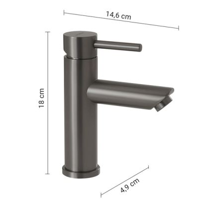Gedy - Praustuvo maišytuvas GARDA 18 cm metališkai pilkas