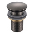 Gedy - Praustuvo nutekėjimo vožtuvas CLICK-CLACK, skersmuo 6,6 cm, metalinės pilkos spalvos