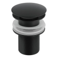Gedy - Praustuvo uždarymo mechanizmas CLICK-CLACK skersmuo 6,6 cm matinė juoda