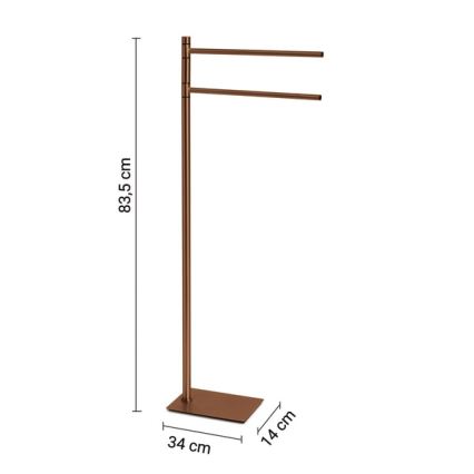 Gedy - Rankšluosčių stovas su kabliu TRILLY 83,5 cm bronzinis
