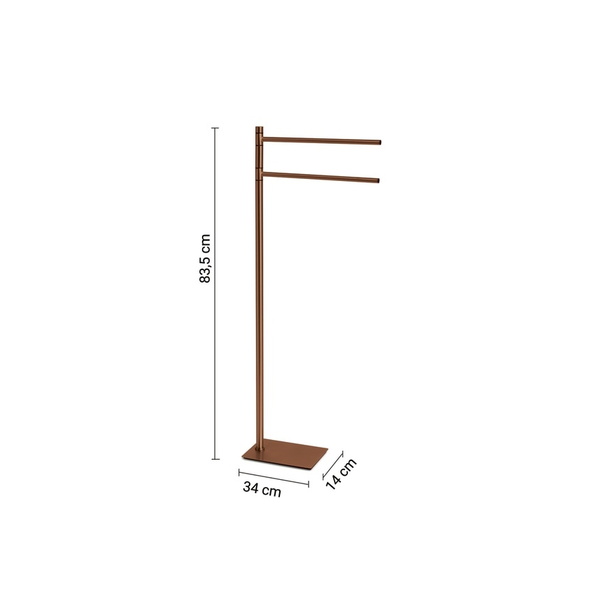 Gedy - Rankšluosčių stovas su kabliu TRILLY 83,5 cm bronzinis