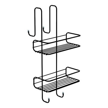Gedy - Sieninė dušo lentyna CHROM LINE 49x24 cm matinė juoda