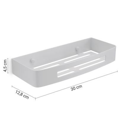 Gedy - Sieninė dušo lentyna SMART 30x12,8 cm balta