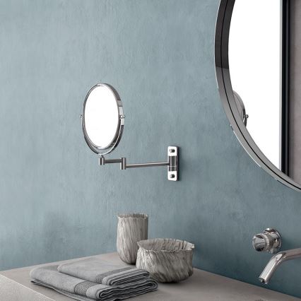 Gedy - Sieninis kosmetinis veidrodis GAIA blizgus chromas