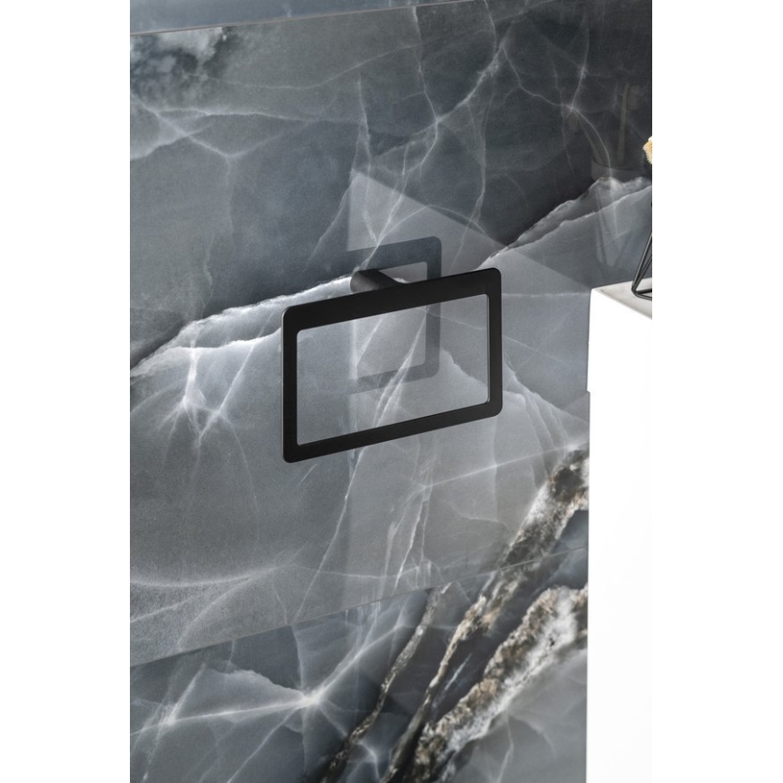 Gedy - Sieninis rankšluosčių laikiklis PIRENEI 15x23 cm matinė juoda