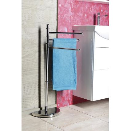 Gedy - Stovas su rankšluosčių kabykla HIBISCUS 90,5 cm blizgus chromas