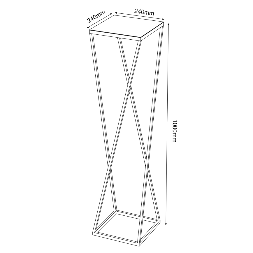Gėlių stovas 100x24 cm auksinis