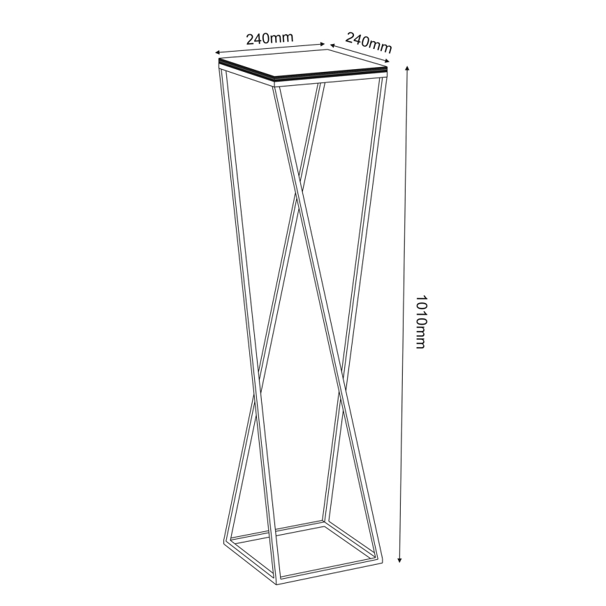 Gėlių stovas 100x24 cm baltas