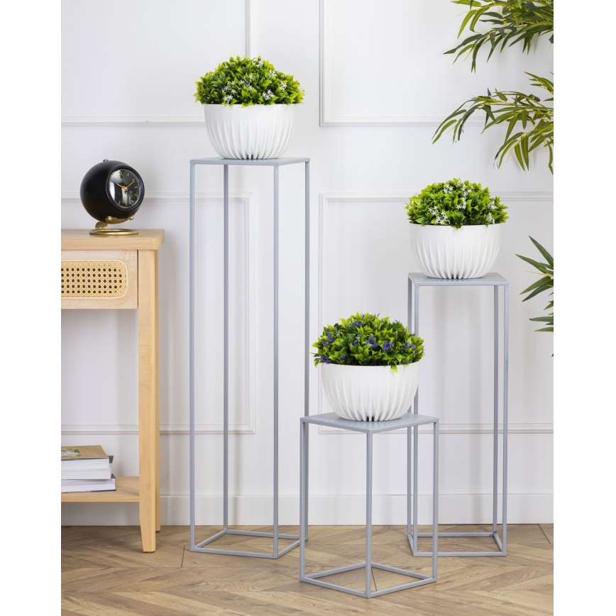 Gėlių stovas 100x24 cm pilka
