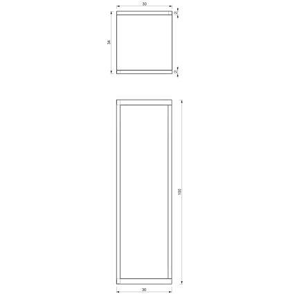 Gėlių stovas 100x30x34 cm baltas